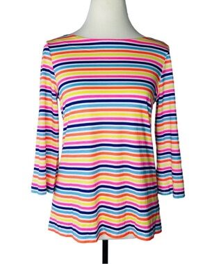 Lilly Pulitzer Waverly Top in the Island Stripe pattern Size Large